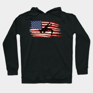 Vintage Capoeira America Flag Hoodie